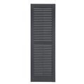 Mr Mxyzptlk Perfect Shutters IL501539007 Premier Louver Exterior Decorative Shutter; Dark Gray - 15 x 39 in. IL501539007